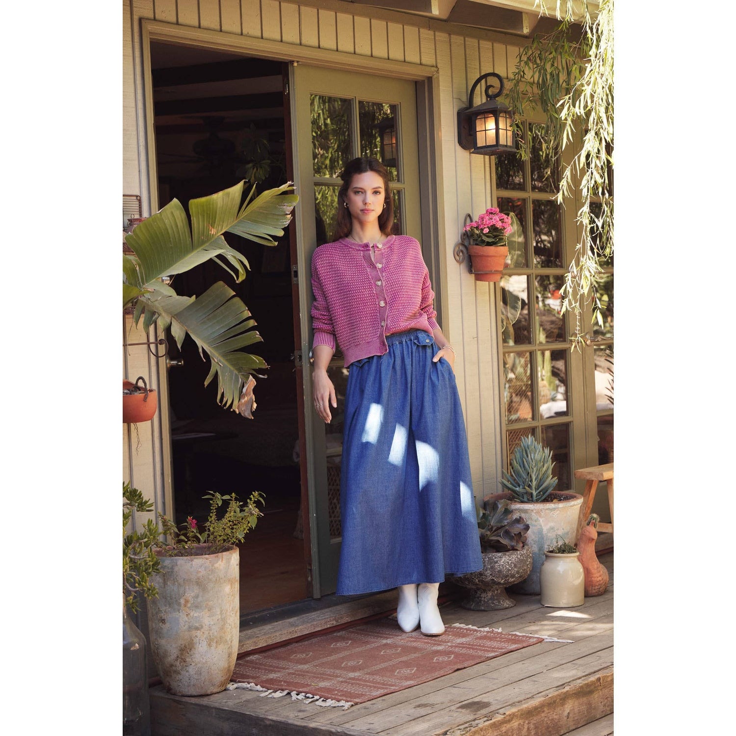 Lavender Haze Mineral Washed Cardigan