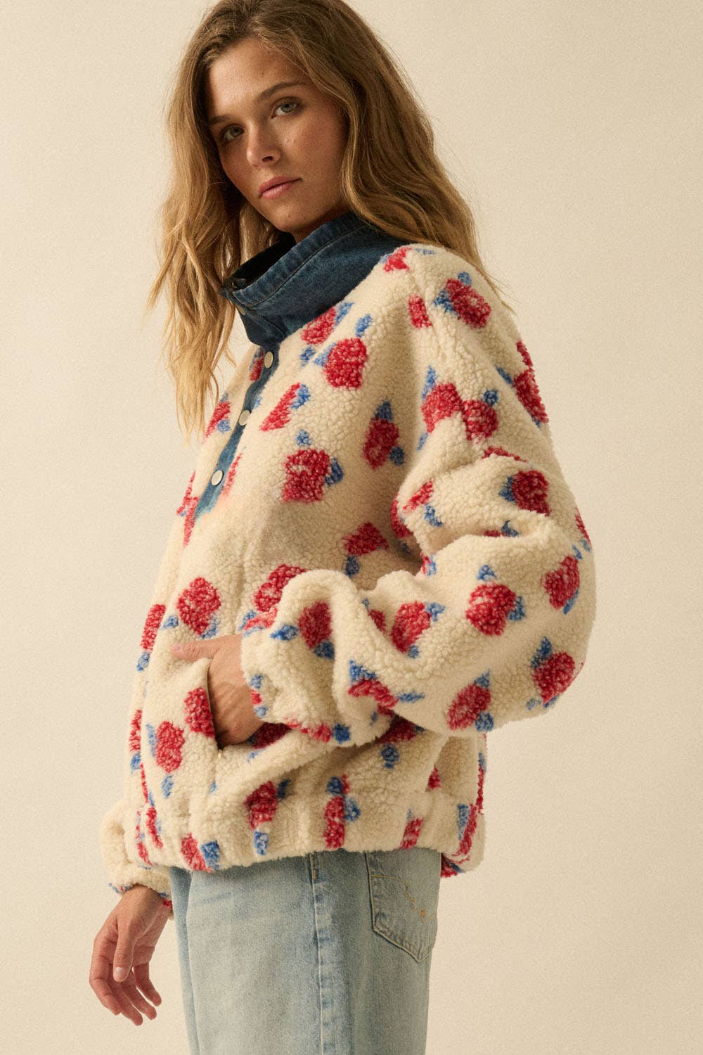 Bluebell Sherpa Half Zip Pullover