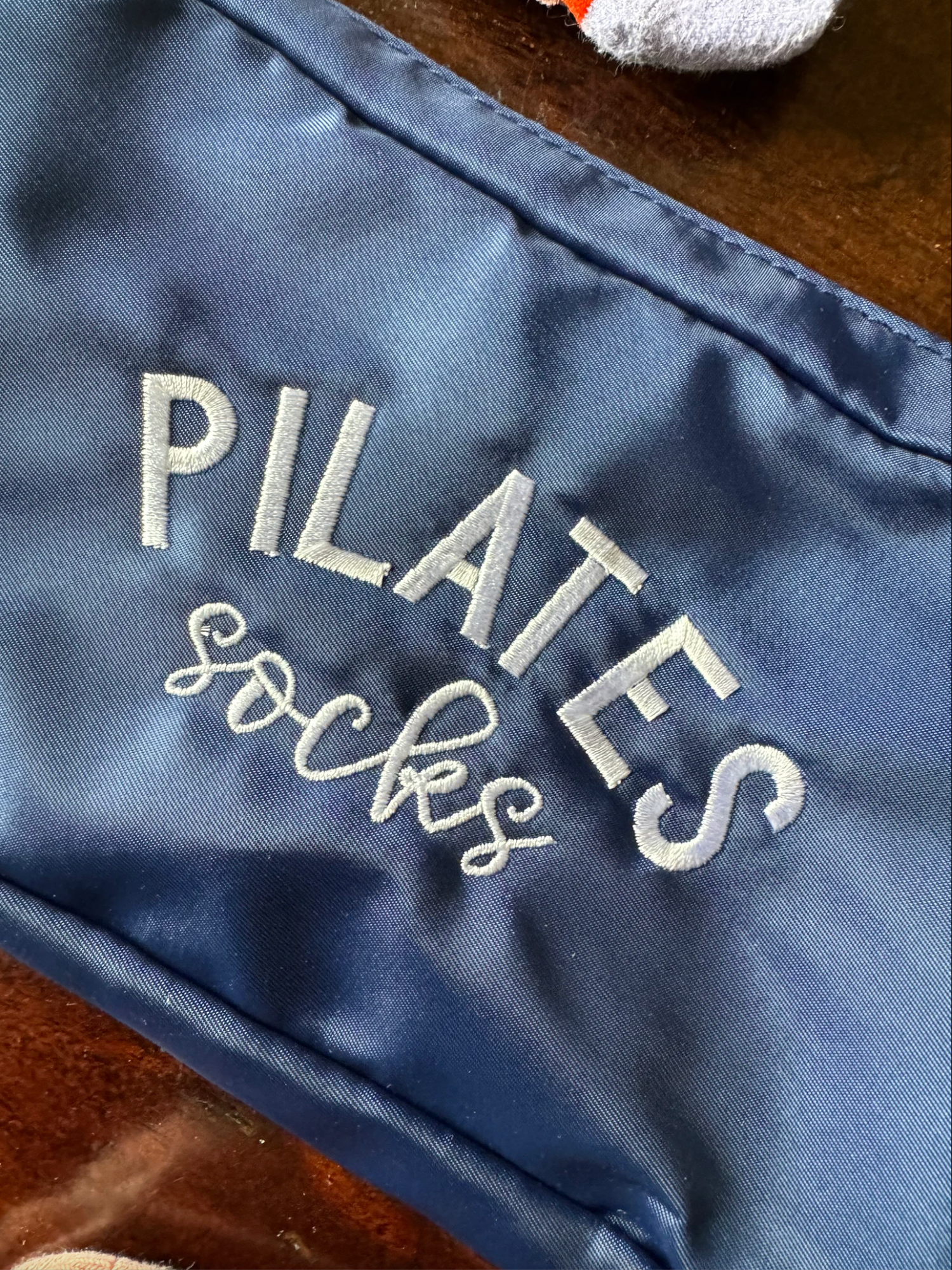 Pilates Socks Embroidered Bag