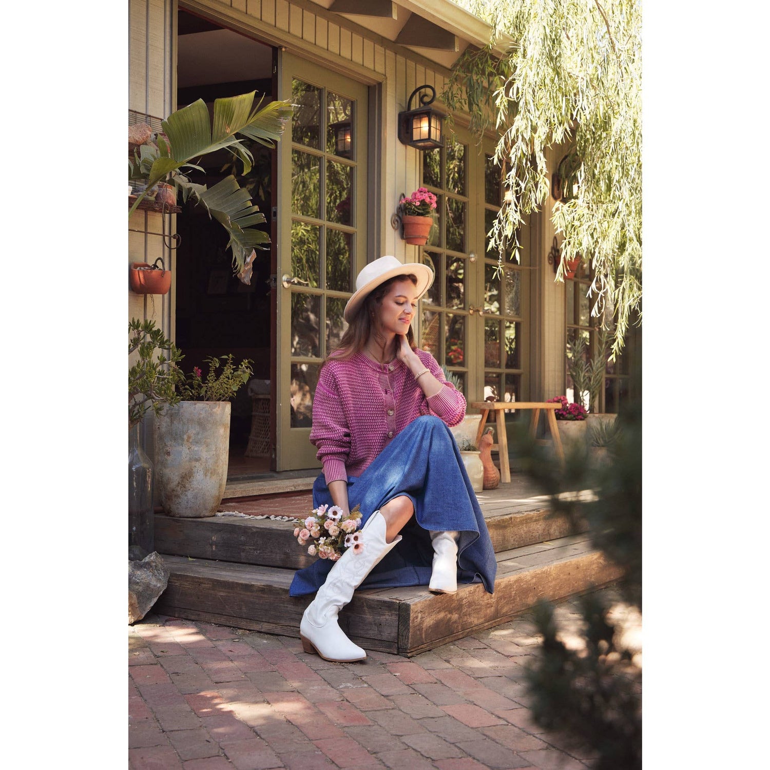 Lavender Haze Mineral Washed Cardigan