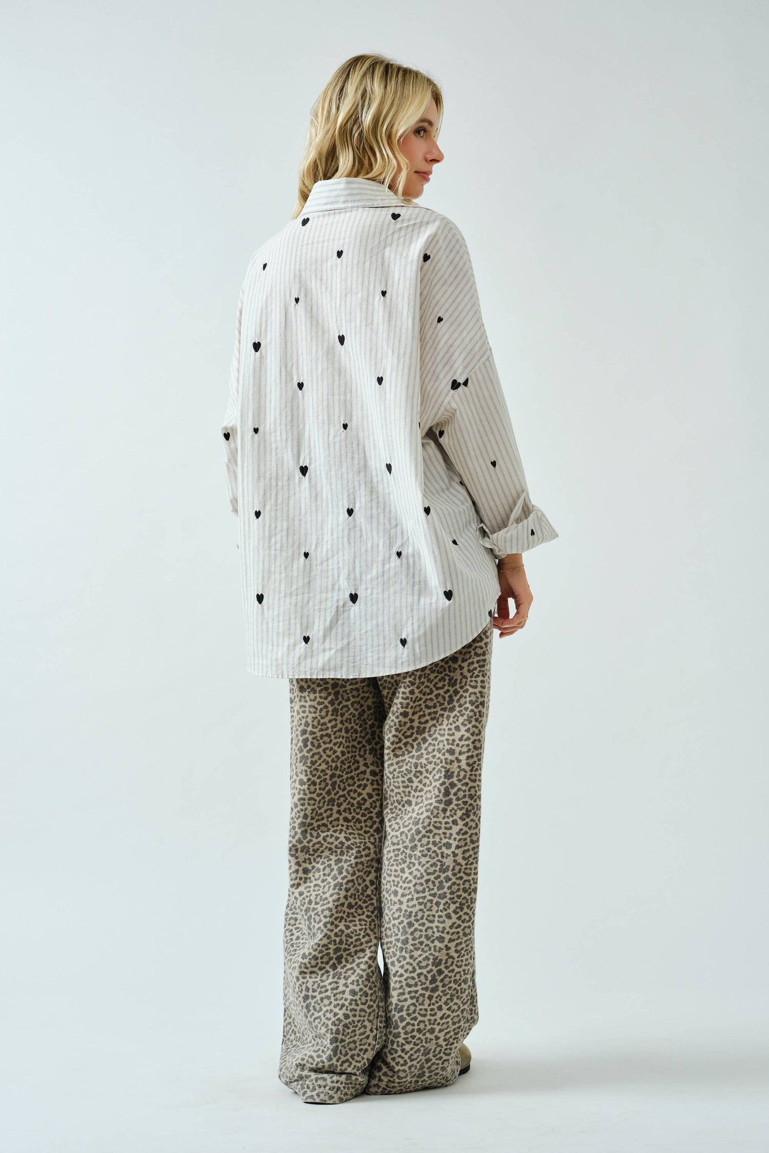 Heartfelt Oversized Button Down