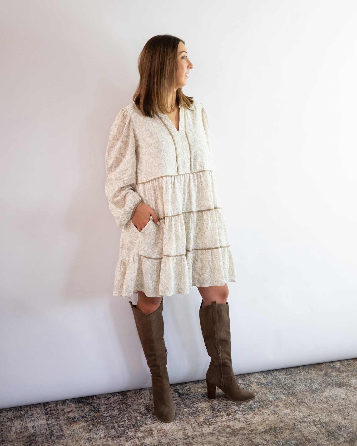 Ophelia Toile Mini Dress