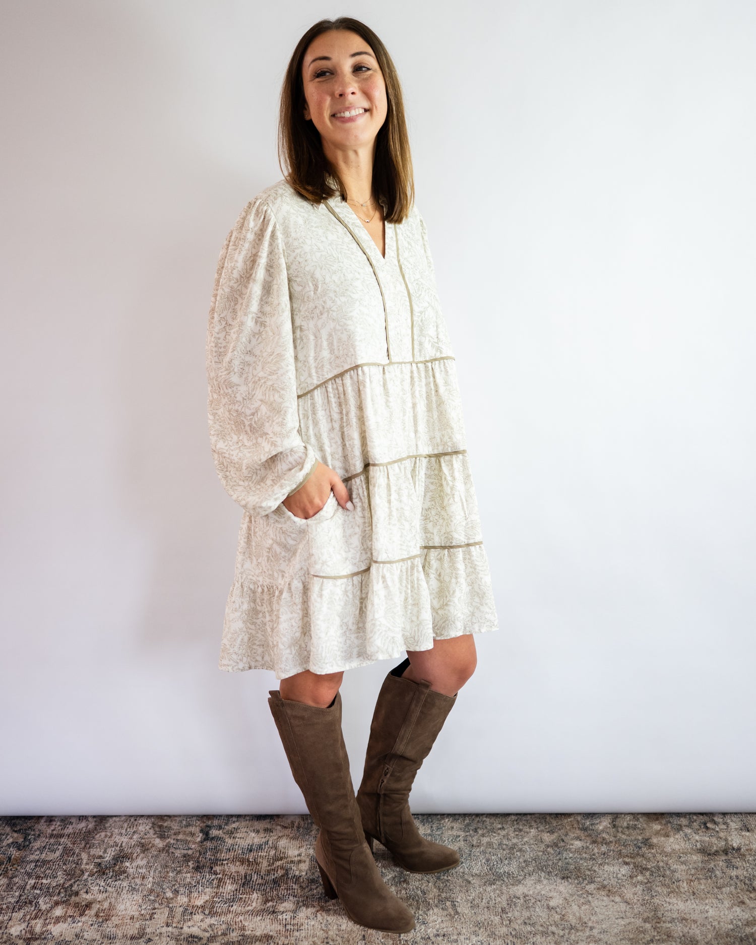 Ophelia Toile Mini Dress