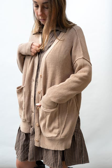 Slouchy Charm Button Down Cardigan