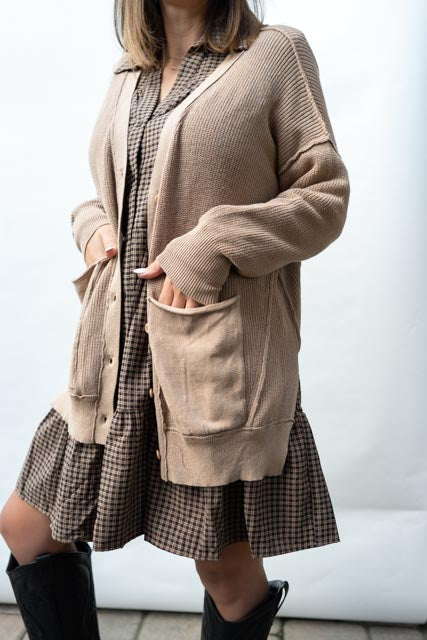 Slouchy Charm Button Down Cardigan