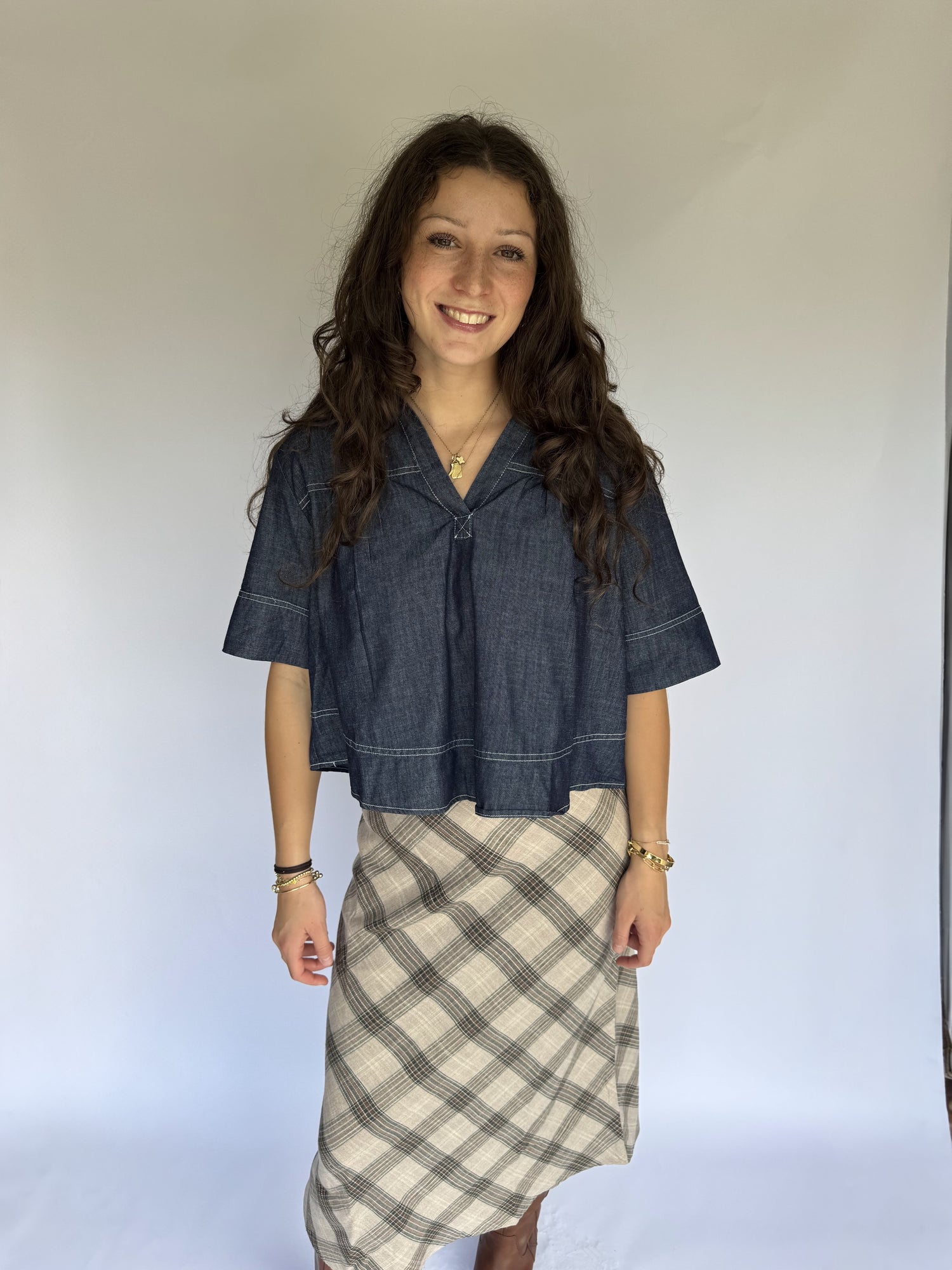 Twilight Blue Denim Blouse