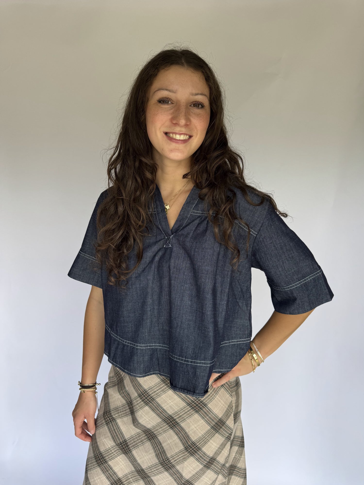 Twilight Blue Denim Blouse