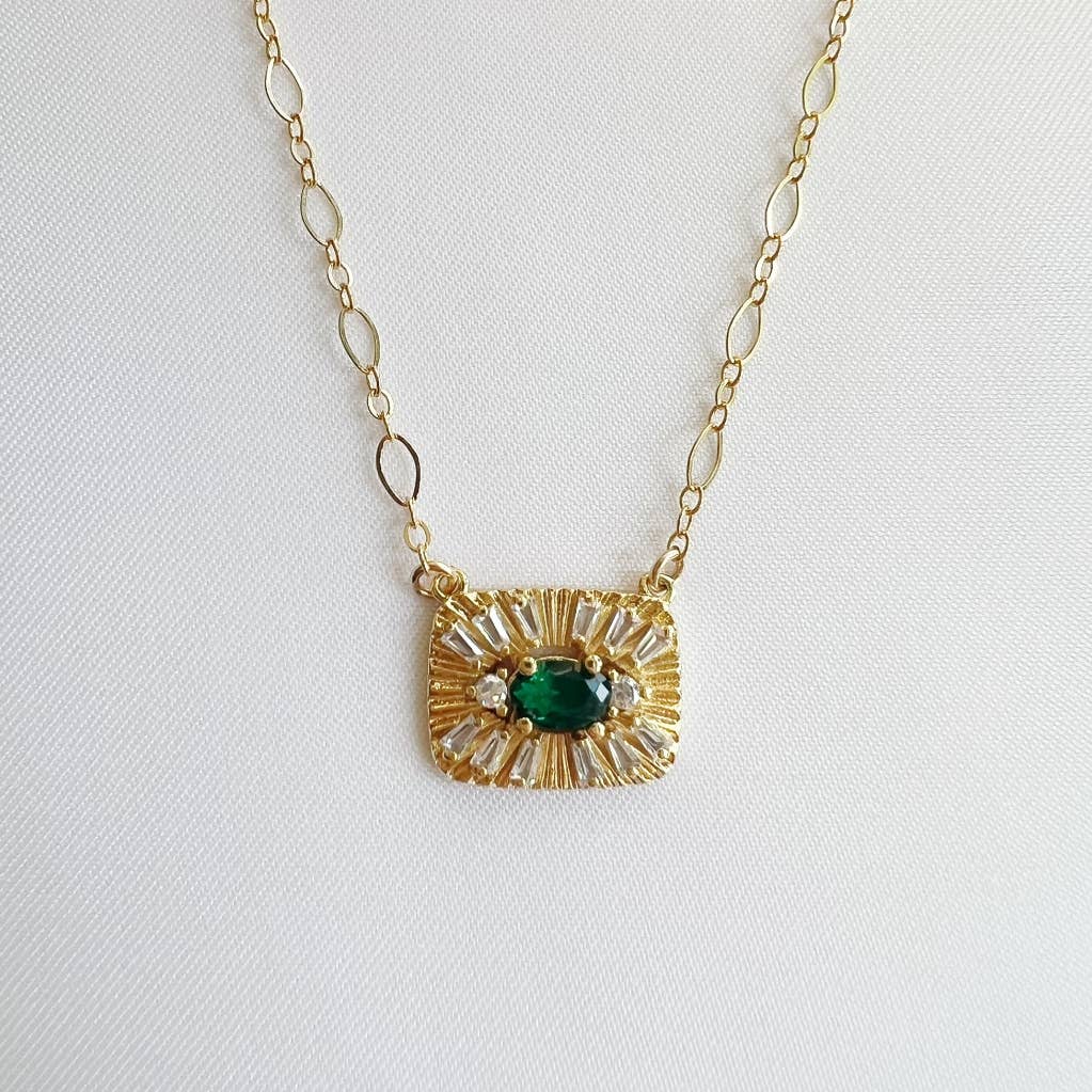 Jade Evil Eye Pendant Necklace