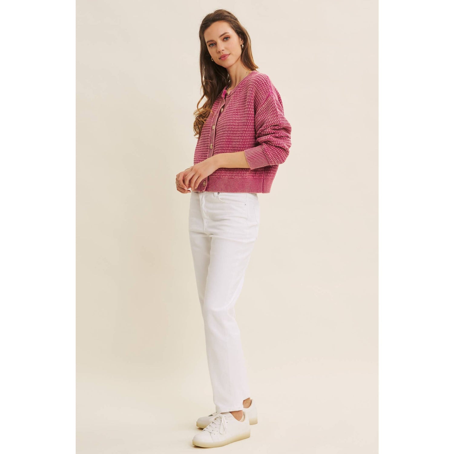 Lavender Haze Mineral Washed Cardigan