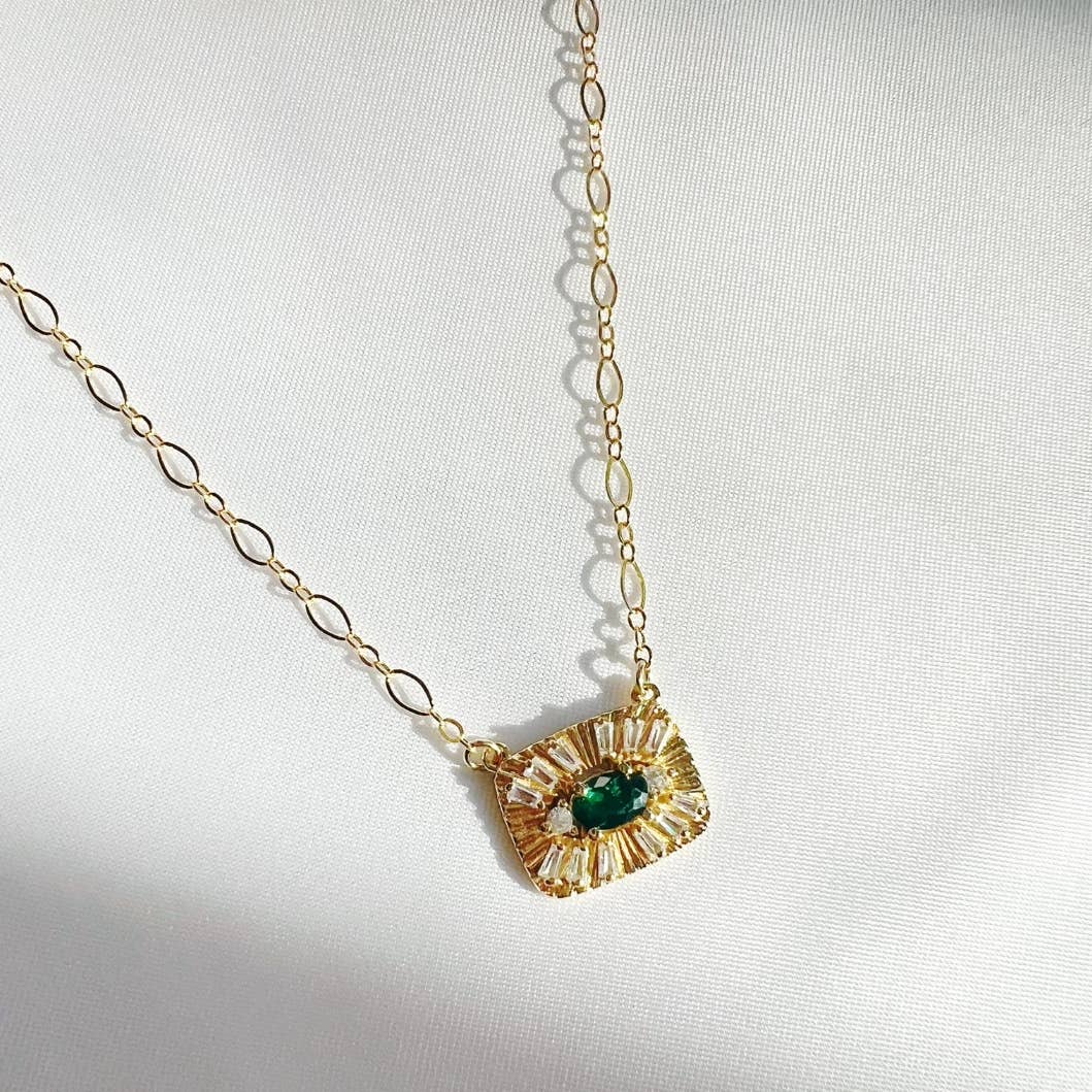 Jade Evil Eye Pendant Necklace