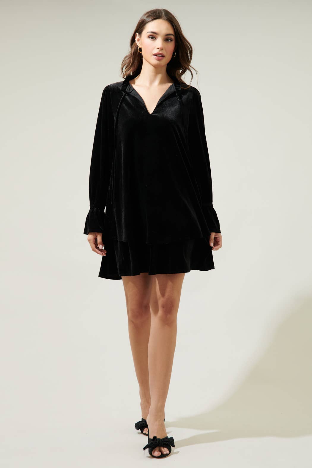 Karyssa Velvet Double Layer Trapeze Dress – Salt + Light Collective