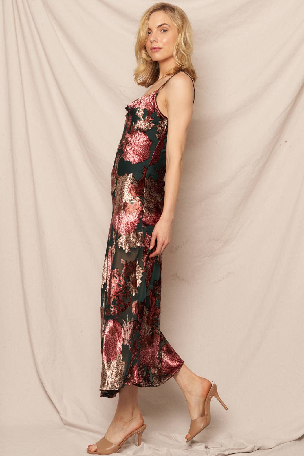 Midnight Garden Midi Dress