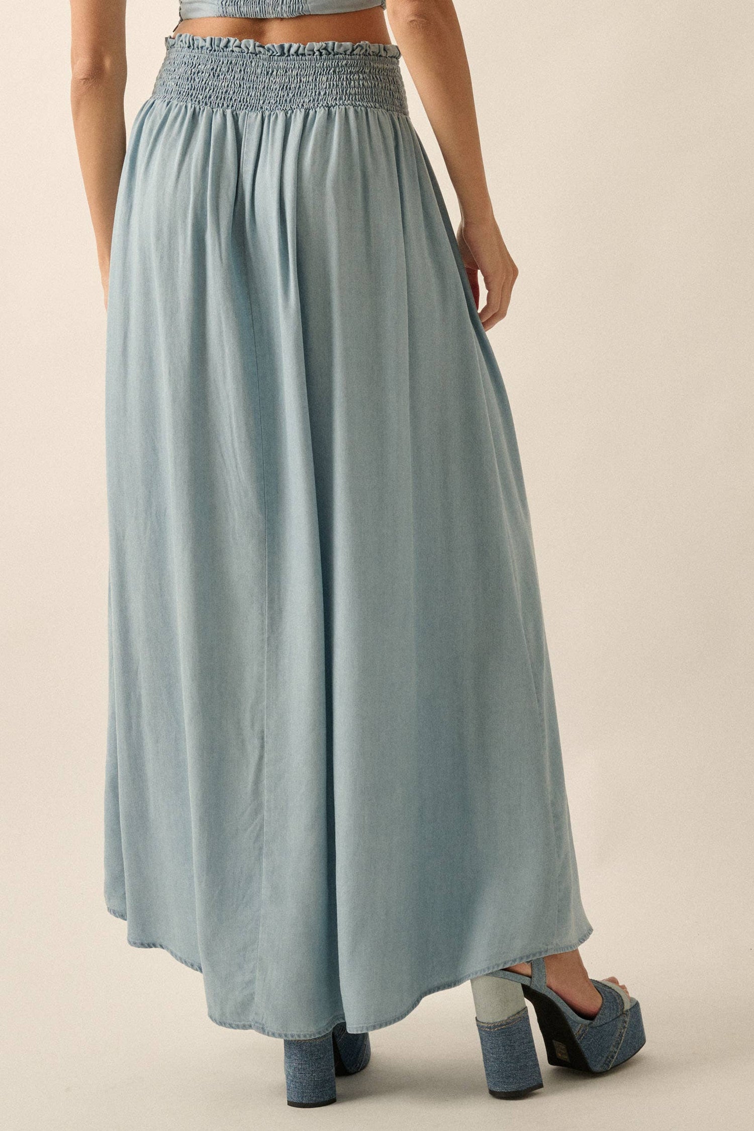 Lakeside Denim Maxi Skirt