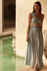 Lakeside Denim Maxi Skirt