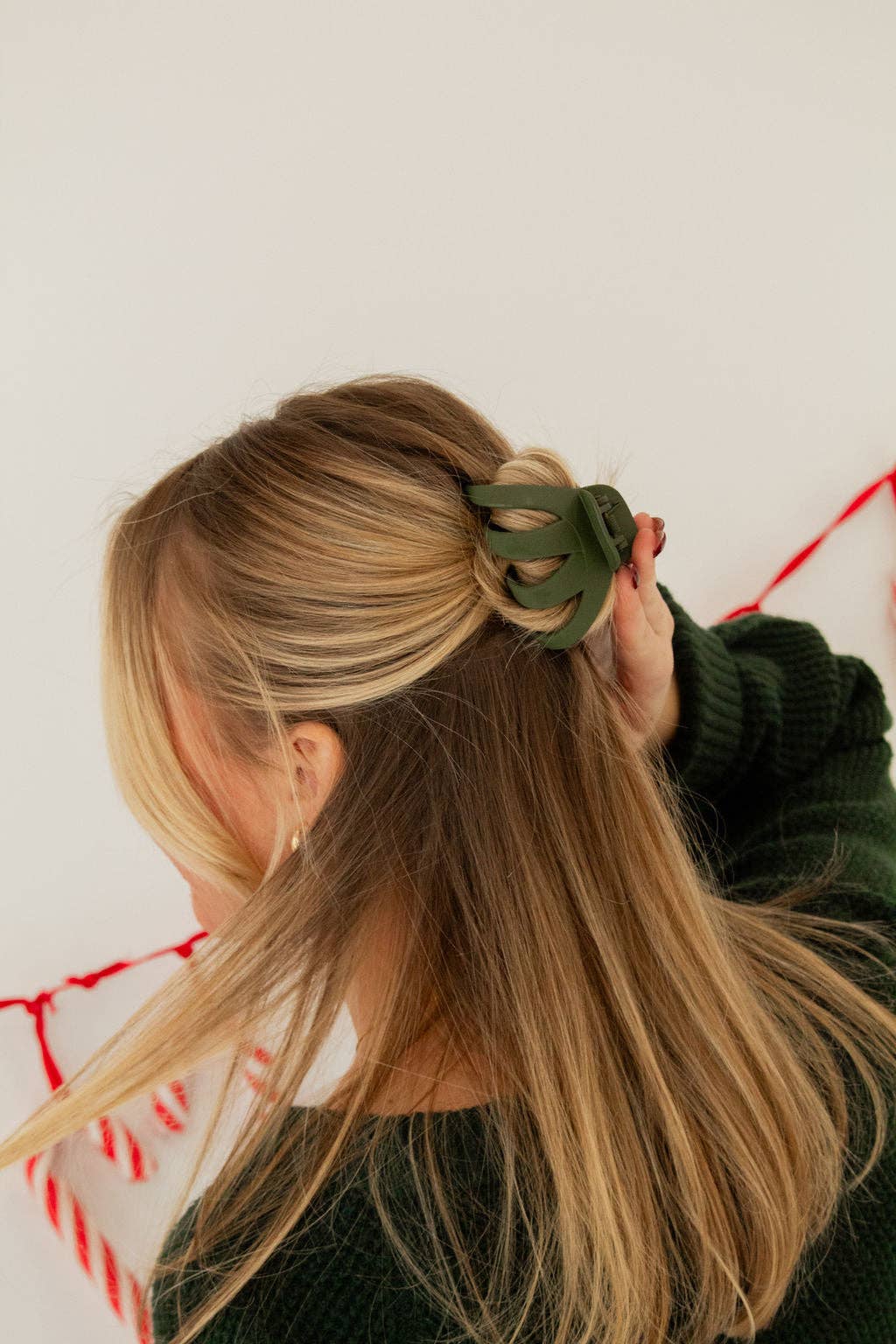 Dark Green Octopus Claw Clip