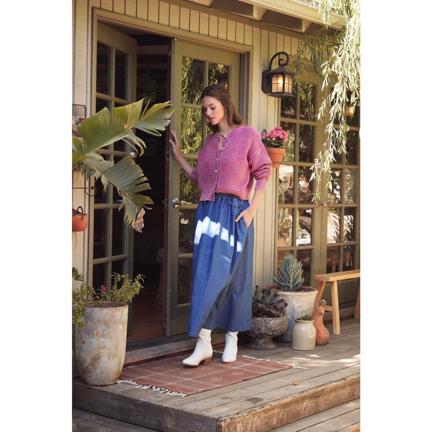 Lavender Haze Mineral Washed Cardigan