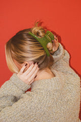 Holly Green Claw Clip