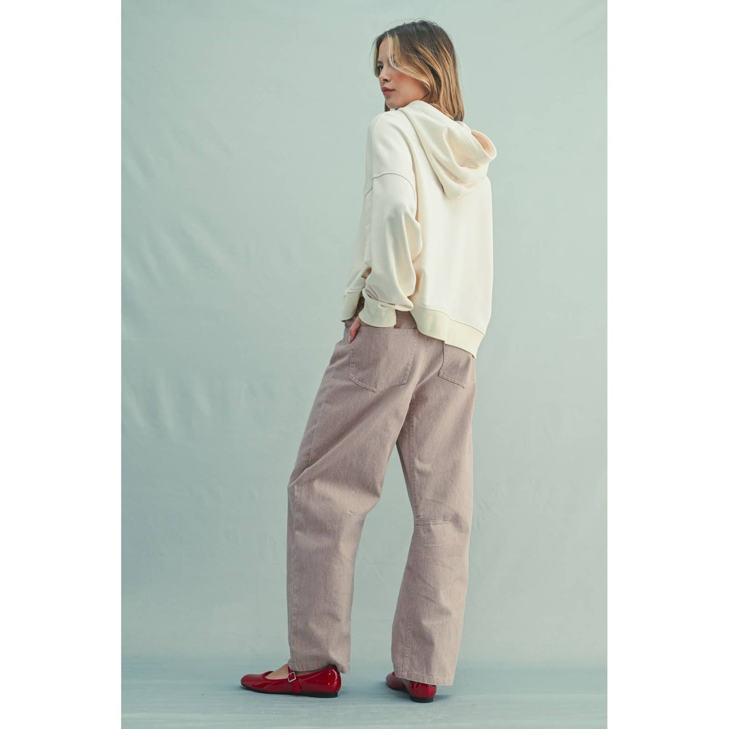 Bow Relaxed Crop Hoodie