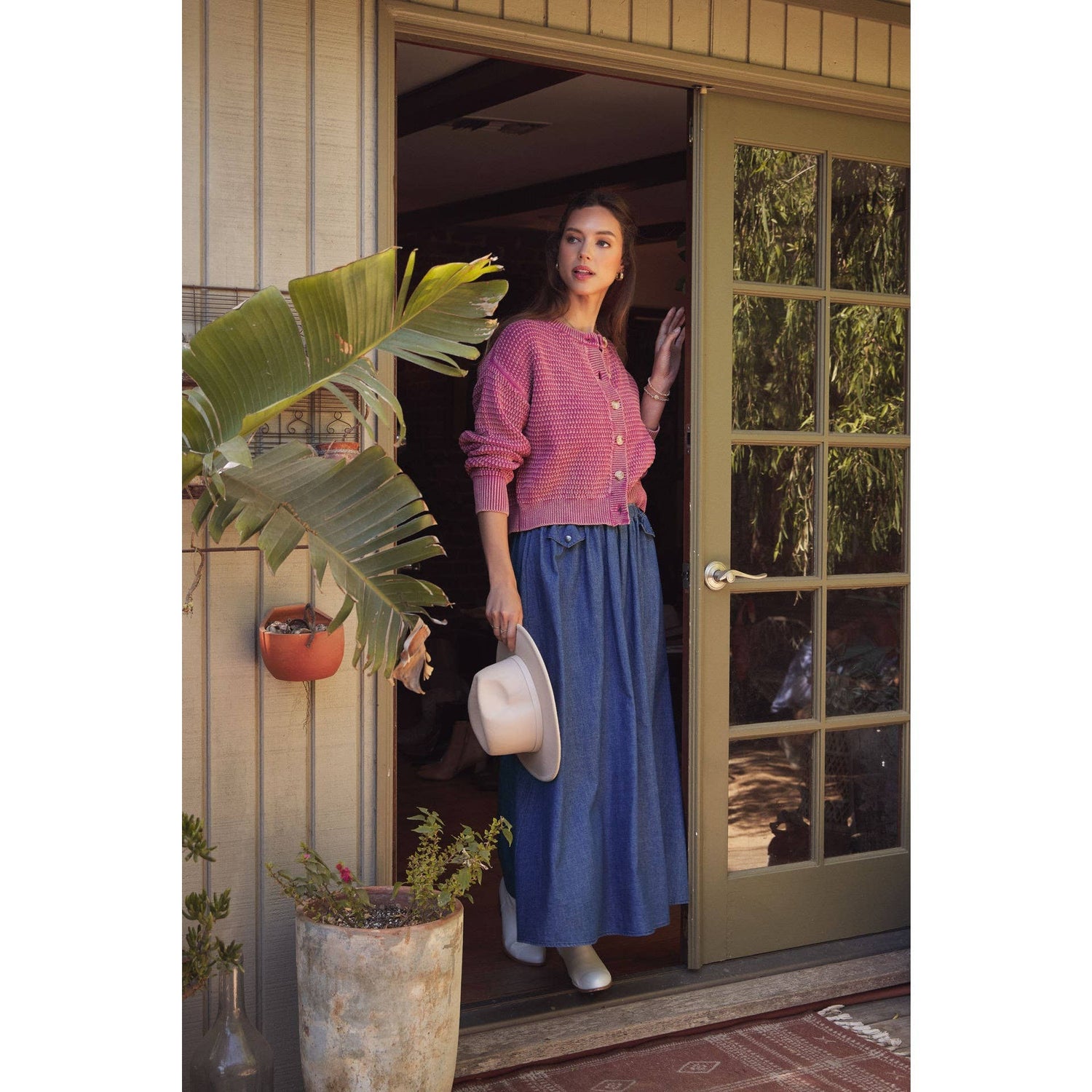 Lavender Haze Mineral Washed Cardigan