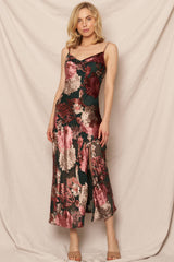 Midnight Garden Midi Dress