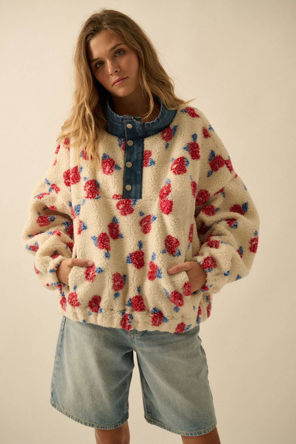 Bluebell Sherpa Half Zip Pullover