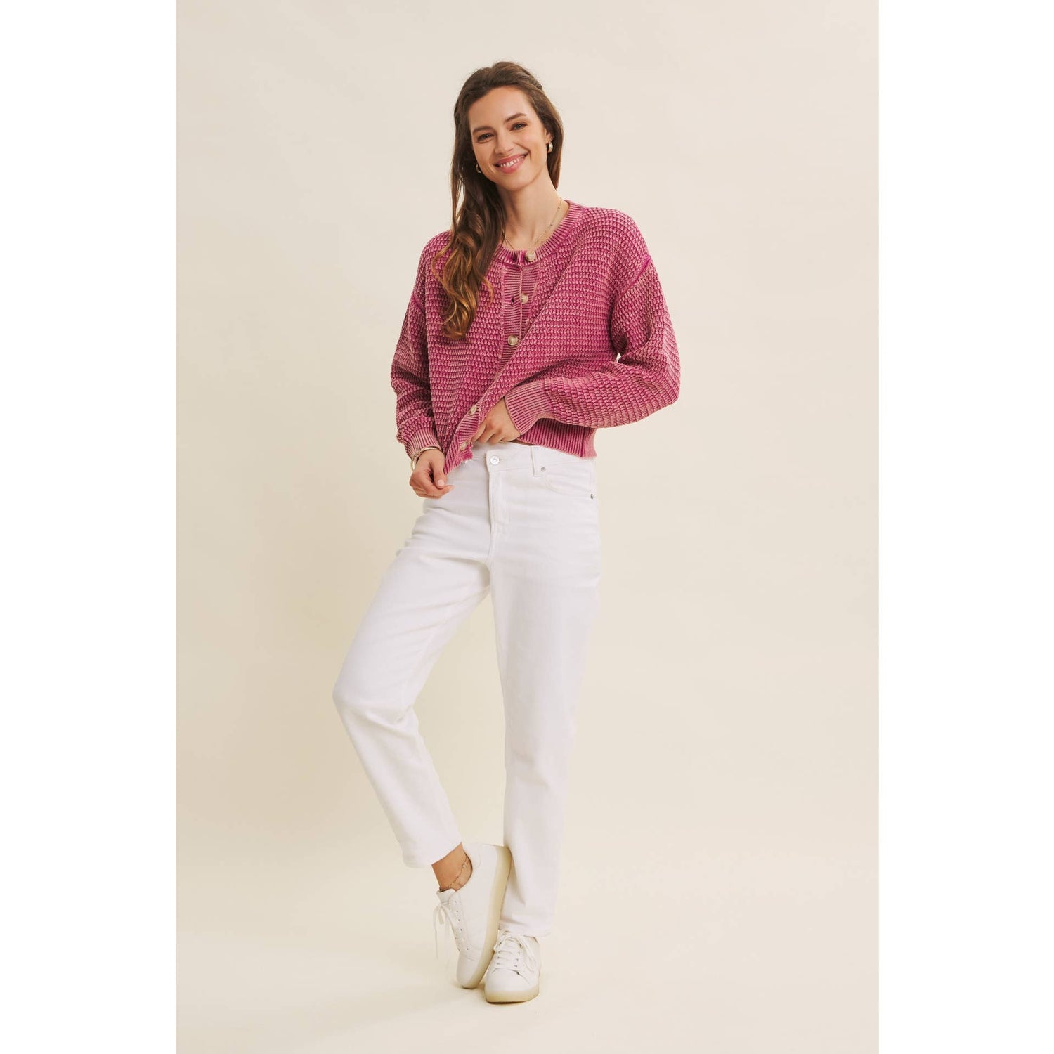 Lavender Haze Mineral Washed Cardigan