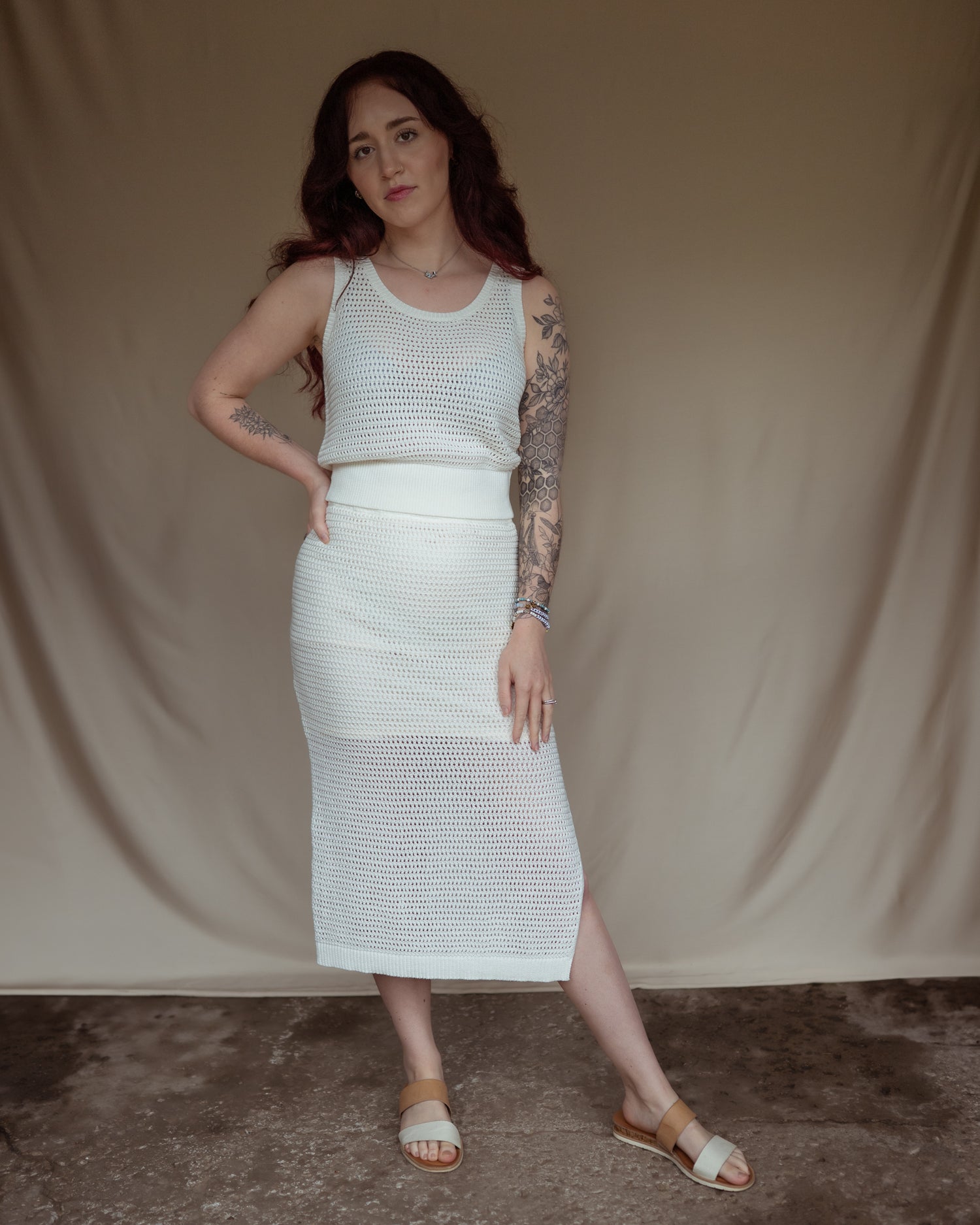 Santorini Knit Midi Skirt