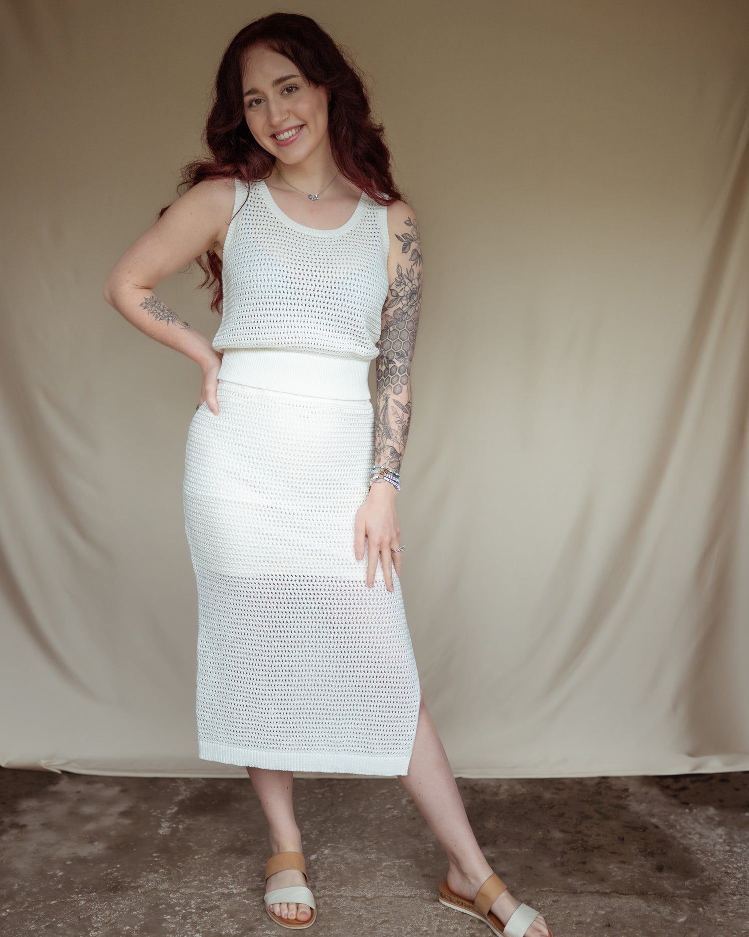 Santorini Knit Midi Skirt