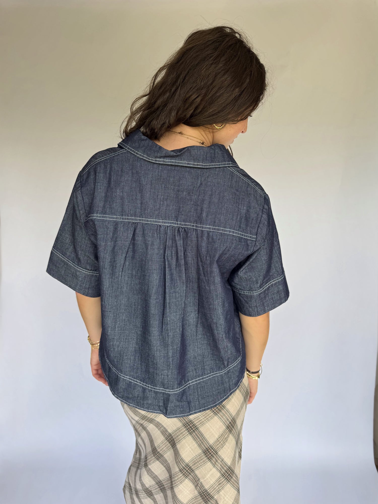Twilight Blue Denim Blouse