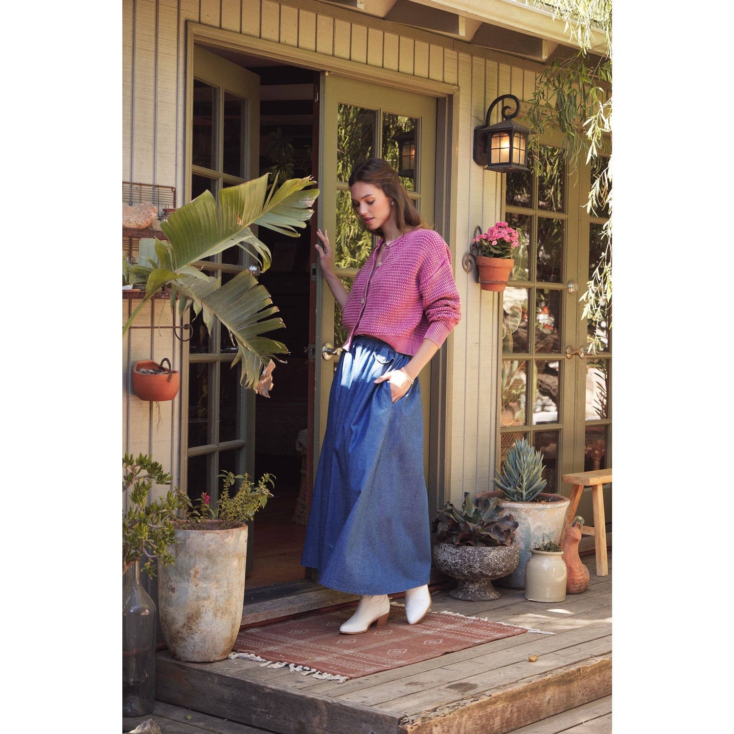 Lavender Haze Mineral Washed Cardigan