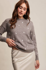 Petal Dot Embroidered Sweater