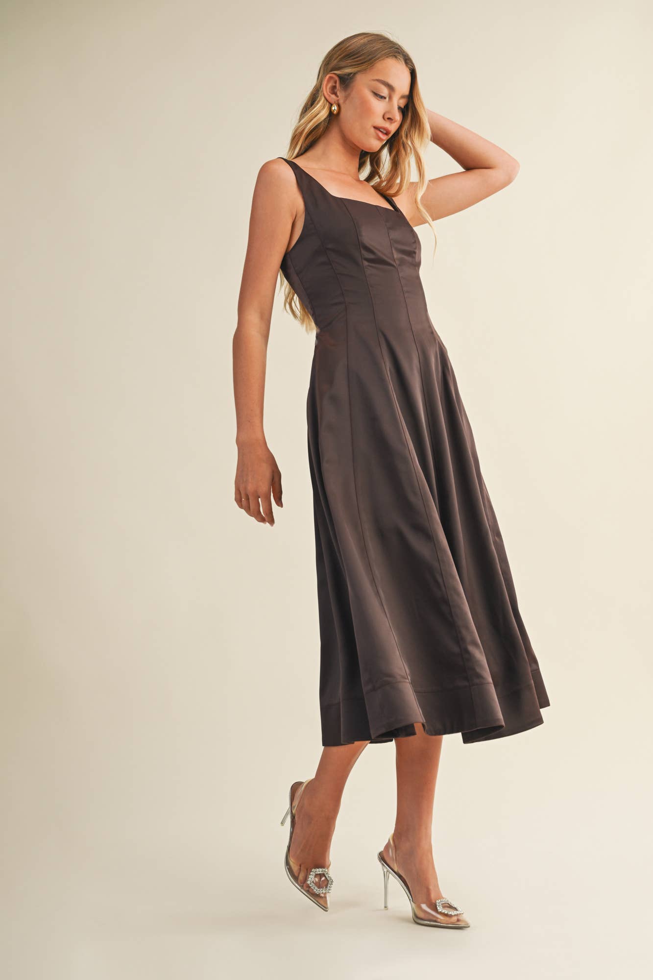 Dark Oak Duchess A Line Dress